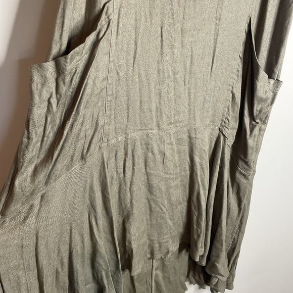 Free People | Women’s Crisp And Cool Midi Dress in Green/Vert Size Large NWT - Picture 4 of 8